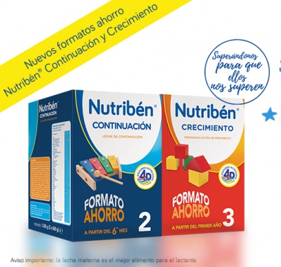Nuevos formatos ahorro en Nutribén® Continuación y Crecimiento