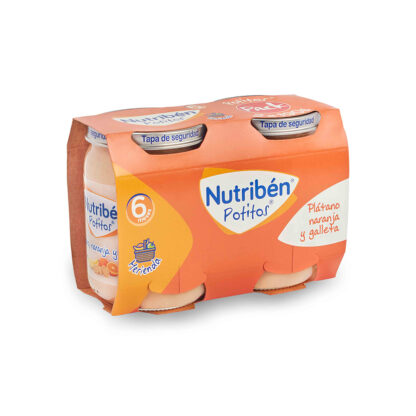 Potito Plátano, naranja y galleta (Bipack)
